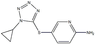 5-[(1-cyclopropyl-1H-1,2,3,4-tetrazol-5-yl)sulfanyl]pyridin-2-amine Struktur