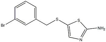 5-[(3-bromobenzyl)thio]-1,3-thiazol-2-amine Struktur