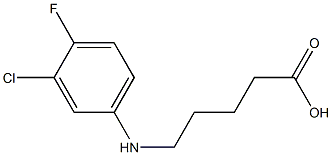 5-[(3-chloro-4-fluorophenyl)amino]pentanoic acid Struktur