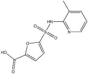 5-[(3-methylpyridin-2-yl)sulfamoyl]furan-2-carboxylic acid Struktur