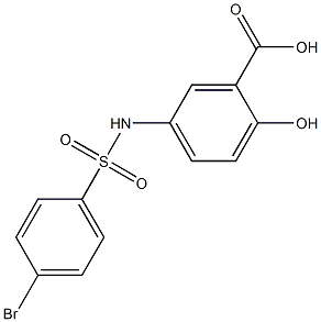 5-[(4-bromobenzene)sulfonamido]-2-hydroxybenzoic acid Struktur