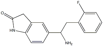 5-[1-amino-2-(2-fluorophenyl)ethyl]-2,3-dihydro-1H-indol-2-one Struktur