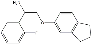 5-[2-amino-2-(2-fluorophenyl)ethoxy]-2,3-dihydro-1H-indene Struktur