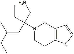 5-[3-(aminomethyl)-5-methylheptan-3-yl]-4H,5H,6H,7H-thieno[3,2-c]pyridine Struktur