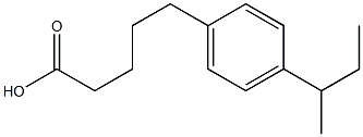 5-[4-(butan-2-yl)phenyl]pentanoic acid Struktur