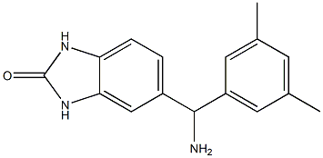 5-[amino(3,5-dimethylphenyl)methyl]-2,3-dihydro-1H-1,3-benzodiazol-2-one Struktur