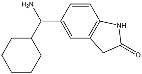 5-[amino(cyclohexyl)methyl]-2,3-dihydro-1H-indol-2-one Struktur