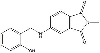 5-{[(2-hydroxyphenyl)methyl]amino}-2-methyl-2,3-dihydro-1H-isoindole-1,3-dione Struktur