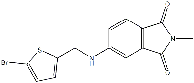 5-{[(5-bromothiophen-2-yl)methyl]amino}-2-methyl-2,3-dihydro-1H-isoindole-1,3-dione Struktur