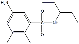 5-amino-2,3-dimethyl-N-(pentan-3-yl)benzene-1-sulfonamide Struktur