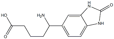 5-amino-5-(2-oxo-2,3-dihydro-1H-1,3-benzodiazol-5-yl)pentanoic acid Struktur