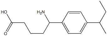 5-amino-5-[4-(butan-2-yl)phenyl]pentanoic acid Struktur