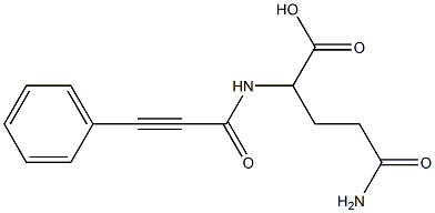 5-amino-5-oxo-2-[(3-phenylprop-2-ynoyl)amino]pentanoic acid Struktur