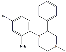 5-bromo-2-(4-methyl-2-phenylpiperazin-1-yl)aniline Struktur