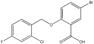 5-bromo-2-[(2-chloro-4-fluorophenyl)methoxy]benzoic acid Struktur