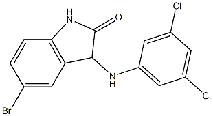 5-bromo-3-[(3,5-dichlorophenyl)amino]-2,3-dihydro-1H-indol-2-one Struktur