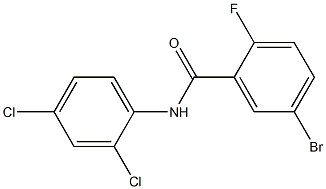 5-bromo-N-(2,4-dichlorophenyl)-2-fluorobenzamide Struktur