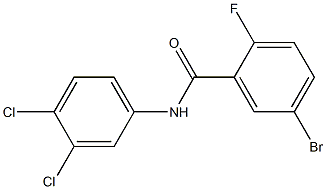 5-bromo-N-(3,4-dichlorophenyl)-2-fluorobenzamide Struktur