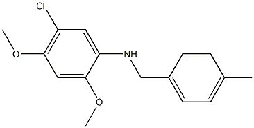 5-chloro-2,4-dimethoxy-N-[(4-methylphenyl)methyl]aniline Struktur