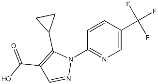 5-cyclopropyl-1-[5-(trifluoromethyl)pyridin-2-yl]-1H-pyrazole-4-carboxylic acid Struktur