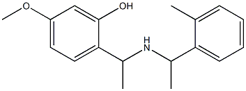 5-methoxy-2-(1-{[1-(2-methylphenyl)ethyl]amino}ethyl)phenol Struktur