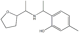 5-methyl-2-(1-{[1-(oxolan-2-yl)ethyl]amino}ethyl)phenol Struktur