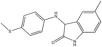 5-methyl-3-{[4-(methylsulfanyl)phenyl]amino}-2,3-dihydro-1H-indol-2-one Struktur