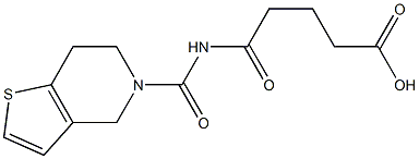 5-oxo-5-{4H,5H,6H,7H-thieno[3,2-c]pyridin-5-ylcarbonylamino}pentanoic acid Struktur