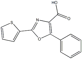 5-phenyl-2-(thiophen-2-yl)-1,3-oxazole-4-carboxylic acid Struktur