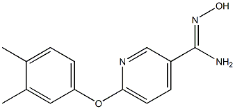 6-(3,4-dimethylphenoxy)-N'-hydroxypyridine-3-carboximidamide Struktur