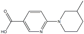 6-(3-methylpiperidin-1-yl)nicotinic acid Struktur