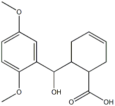 6-[(2,5-dimethoxyphenyl)(hydroxy)methyl]cyclohex-3-ene-1-carboxylic acid Struktur