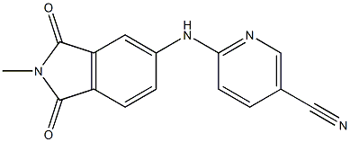 6-[(2-methyl-1,3-dioxo-2,3-dihydro-1H-isoindol-5-yl)amino]nicotinonitrile Struktur