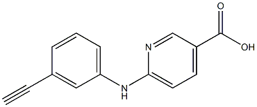 6-[(3-ethynylphenyl)amino]pyridine-3-carboxylic acid Struktur