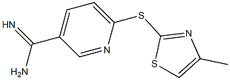 6-[(4-methyl-1,3-thiazol-2-yl)sulfanyl]pyridine-3-carboximidamide Struktur