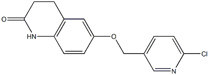 6-[(6-chloropyridin-3-yl)methoxy]-1,2,3,4-tetrahydroquinolin-2-one Struktur