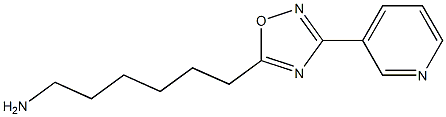 6-[3-(pyridin-3-yl)-1,2,4-oxadiazol-5-yl]hexan-1-amine Struktur