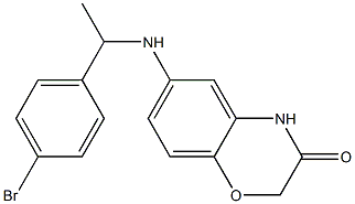 6-{[1-(4-bromophenyl)ethyl]amino}-3,4-dihydro-2H-1,4-benzoxazin-3-one Struktur