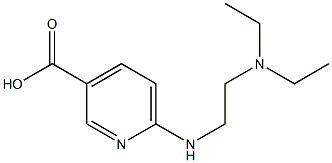 6-{[2-(diethylamino)ethyl]amino}pyridine-3-carboxylic acid Struktur