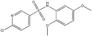 6-chloro-N-(2,5-dimethoxyphenyl)pyridine-3-sulfonamide Struktur