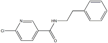 6-chloro-N-(2-phenylethyl)pyridine-3-carboxamide Struktur