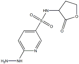 6-hydrazinyl-N-(2-oxooxolan-3-yl)pyridine-3-sulfonamide Struktur