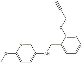 6-methoxy-N-{[2-(prop-2-yn-1-yloxy)phenyl]methyl}pyridin-3-amine Struktur