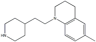 6-methyl-1-[2-(piperidin-4-yl)ethyl]-1,2,3,4-tetrahydroquinoline Struktur