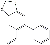 6-phenyl-1,3-benzodioxole-5-carbaldehyde Struktur