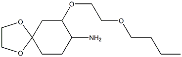 7-(2-butoxyethoxy)-1,4-dioxaspiro[4.5]decan-8-amine Struktur