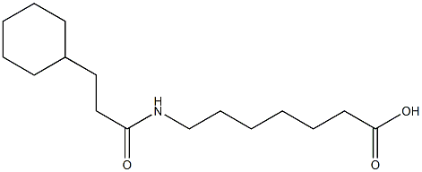 7-[(3-cyclohexylpropanoyl)amino]heptanoic acid Struktur