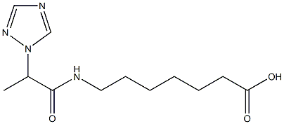 7-[2-(1H-1,2,4-triazol-1-yl)propanamido]heptanoic acid Struktur