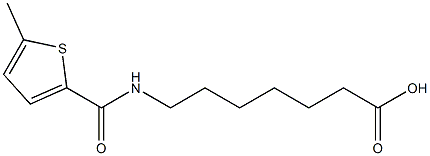 7-{[(5-methylthien-2-yl)carbonyl]amino}heptanoic acid Struktur