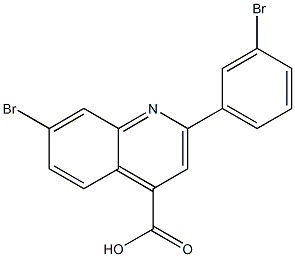 7-bromo-2-(3-bromophenyl)quinoline-4-carboxylic acid Struktur